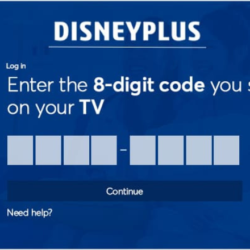 Disneyplus.com Login/Begin 8 Digit code on any device